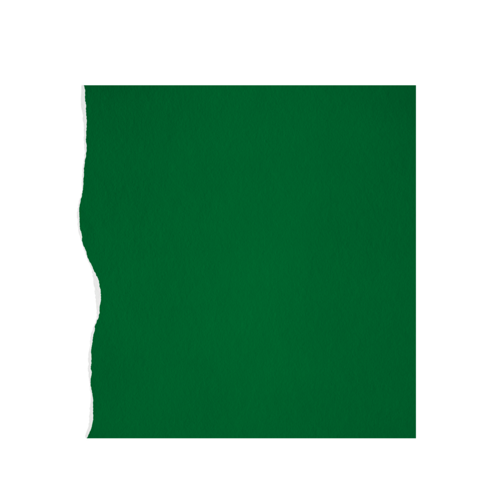 A ripped green square paper background png