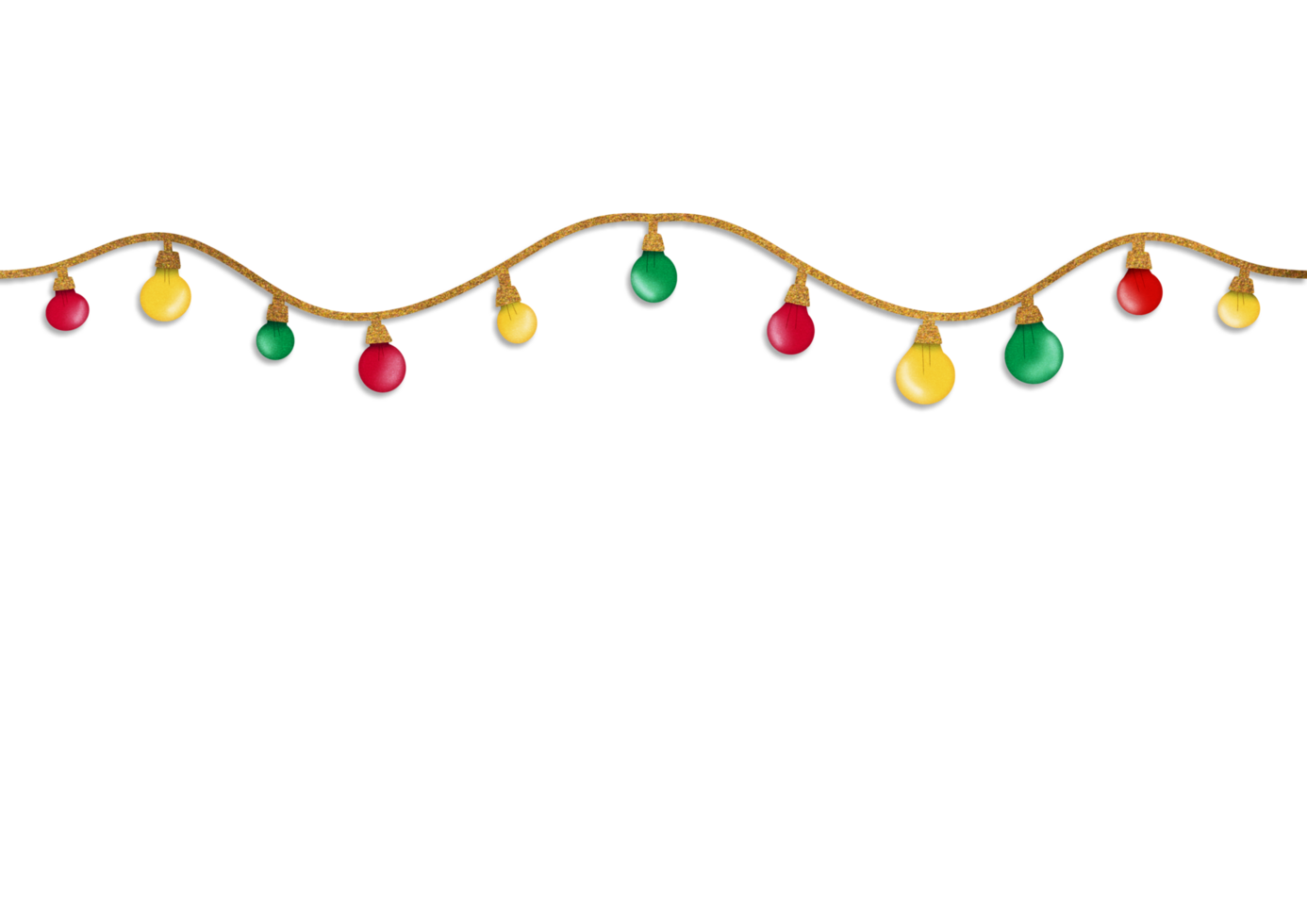 A string of christmas lights on Transparent background png