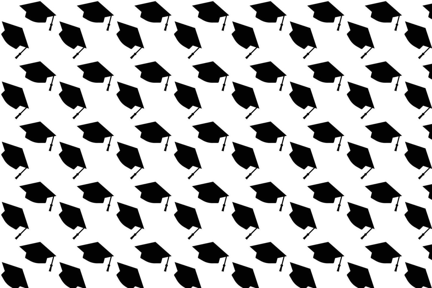 Seamless graduation cap pattern on white background . Graduation cap background . illustration vector