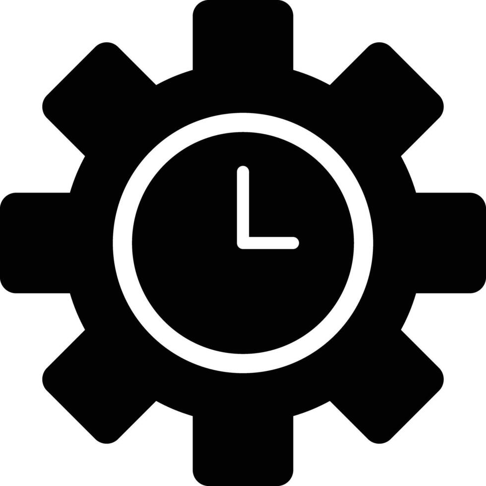 Time management icon . Settings icon with clock . Time settings icon vector
