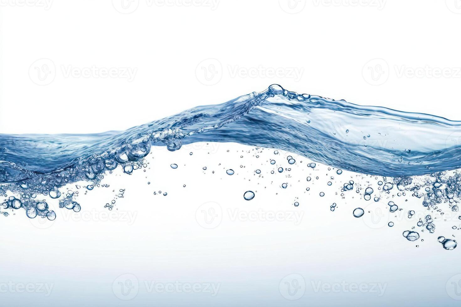 Blue Water Wave Bubbles Splash Purity Refreshing Clean Liquid Texture Background Nature Ocean Sea photo