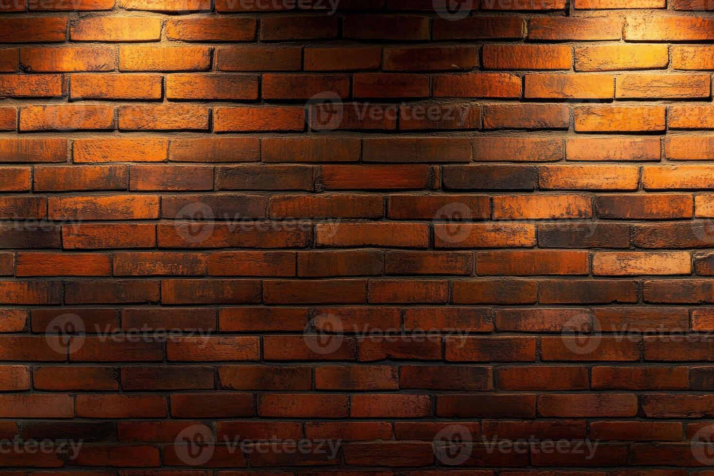 Dark Red Brick Wall Texture Background Illuminated Masonry Design photo