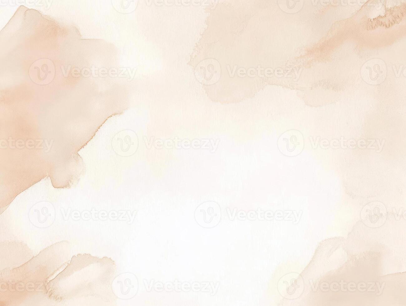 Abstract Beige Watercolor Background Texture Soft Pastel Elegant Design photo
