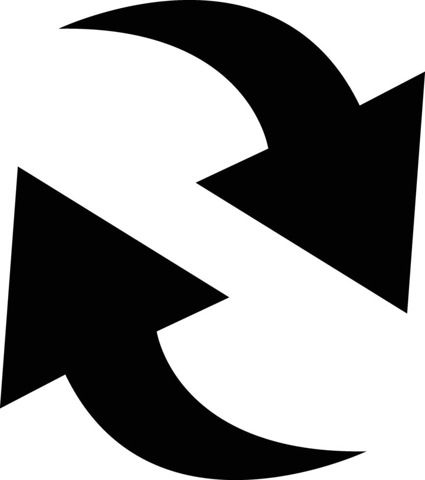 Curve arrow icon silhouette with white background vector