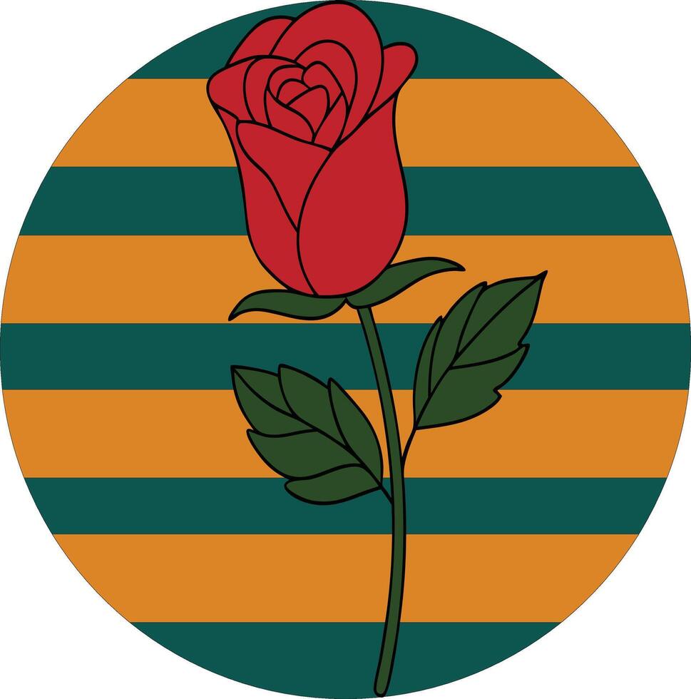 Nice rose icon art illustration on a white background vector