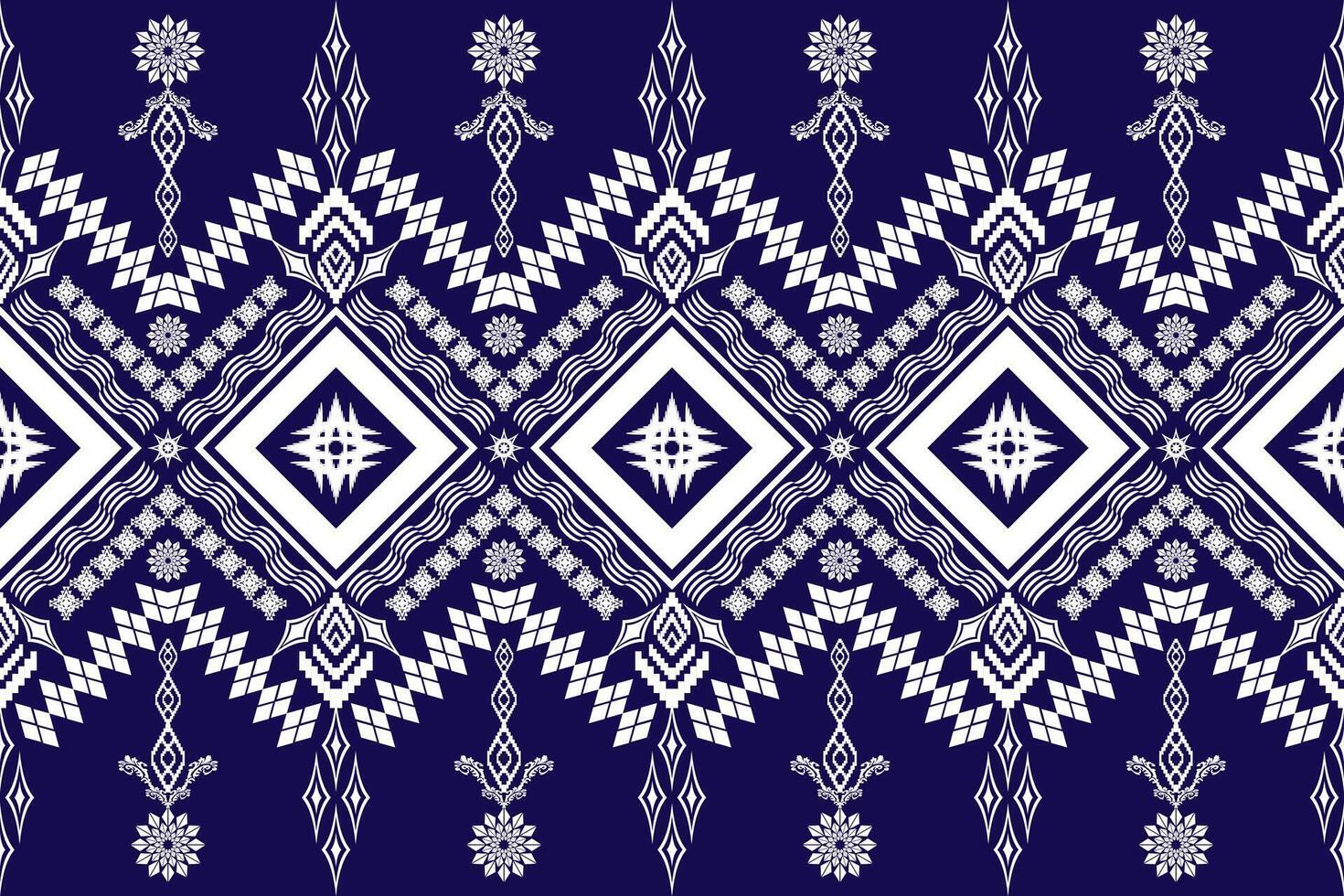 Geometric ethnic patterns design on purple background vector