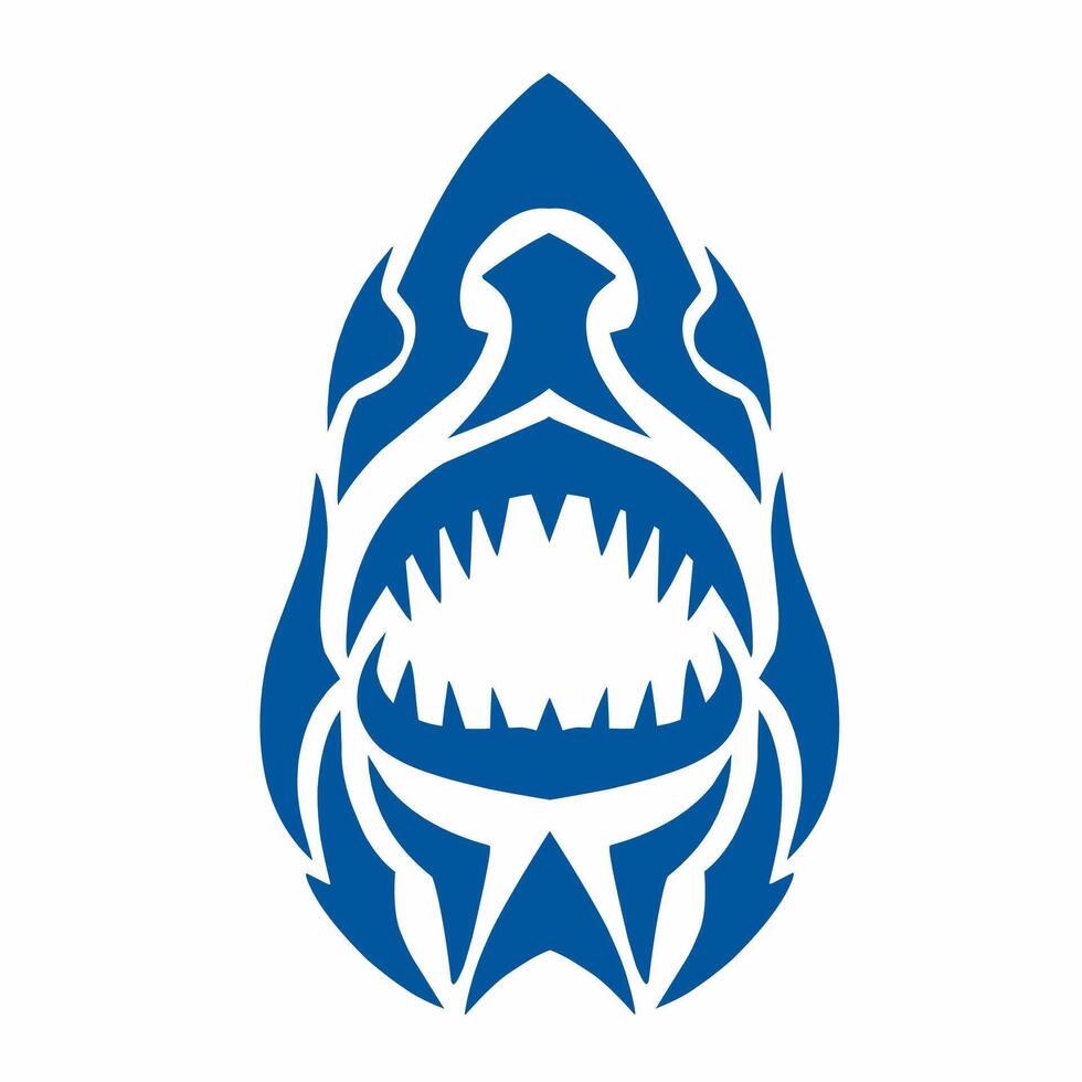 illustration graphic of tribal art shark jaws sharks vector