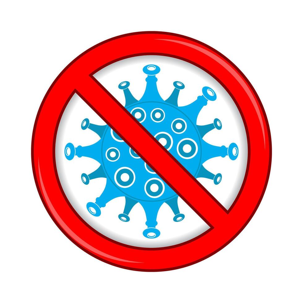 Stop Pandemic Coronavirus. Blue virus vector