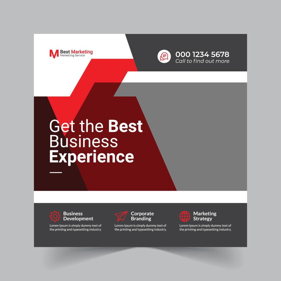Create Impactful Business Posts with These Social Media Templates vector