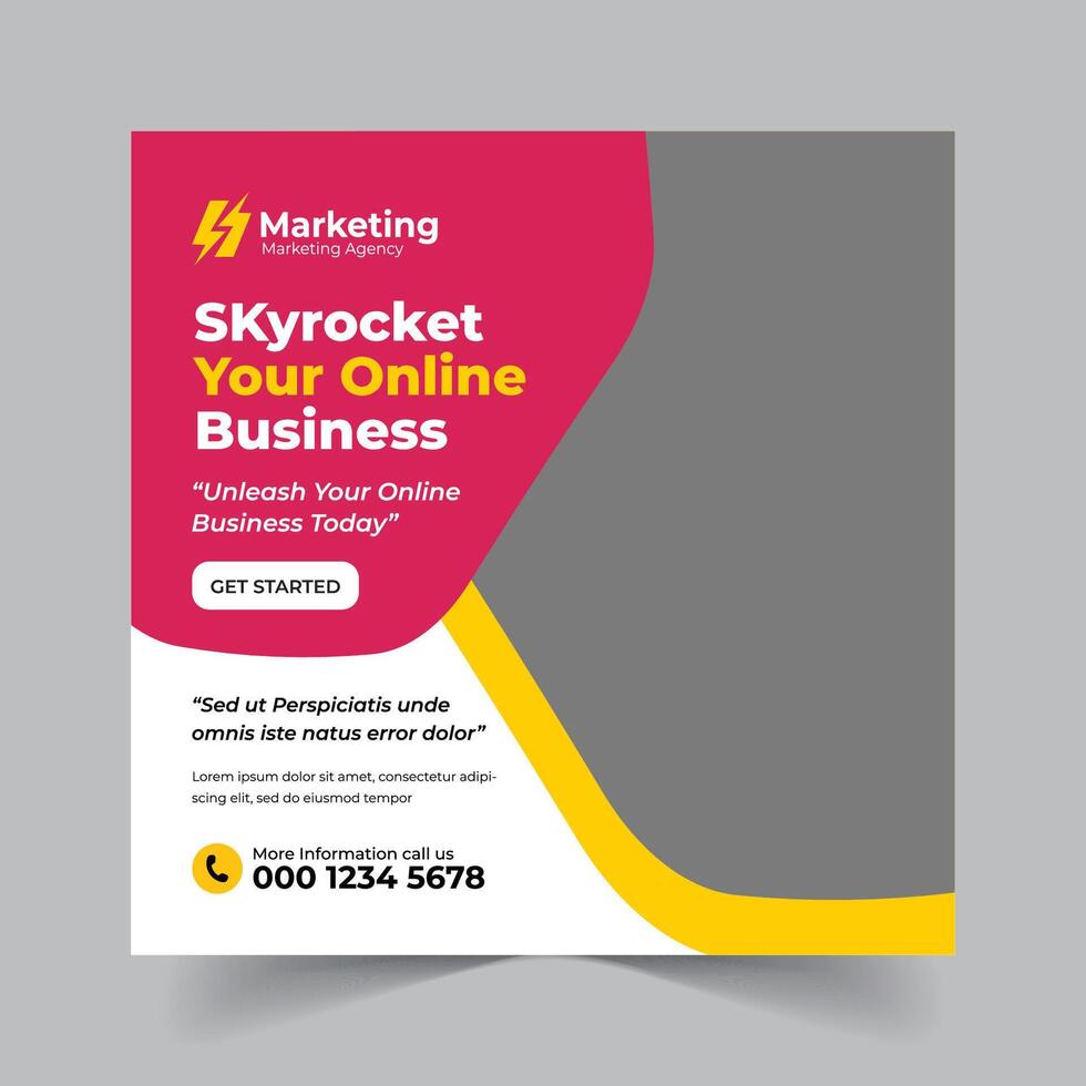 Stand Out on Social Media with Professional Business Templates vector
