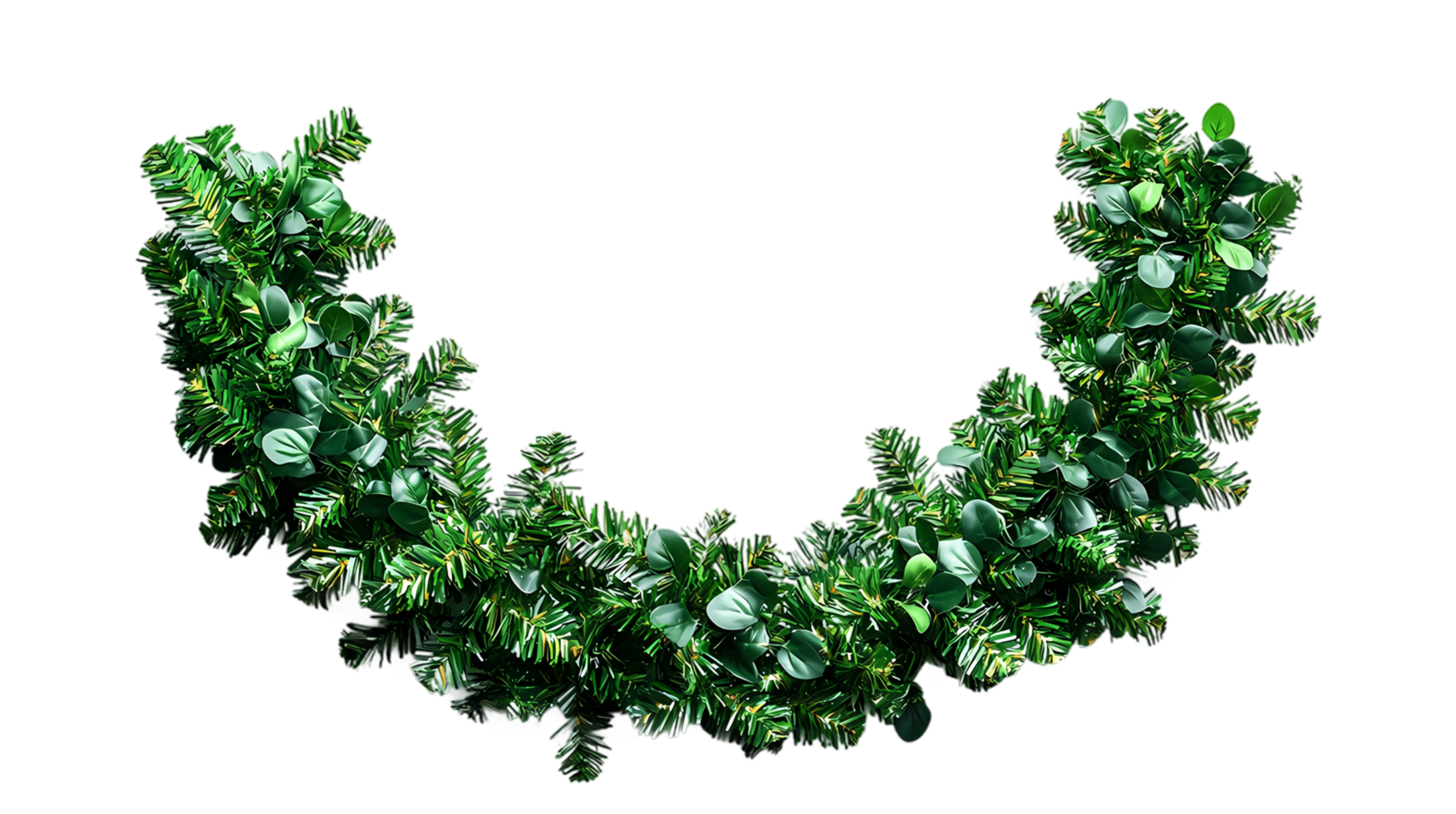 a wreath of green leaves on a transparent background png