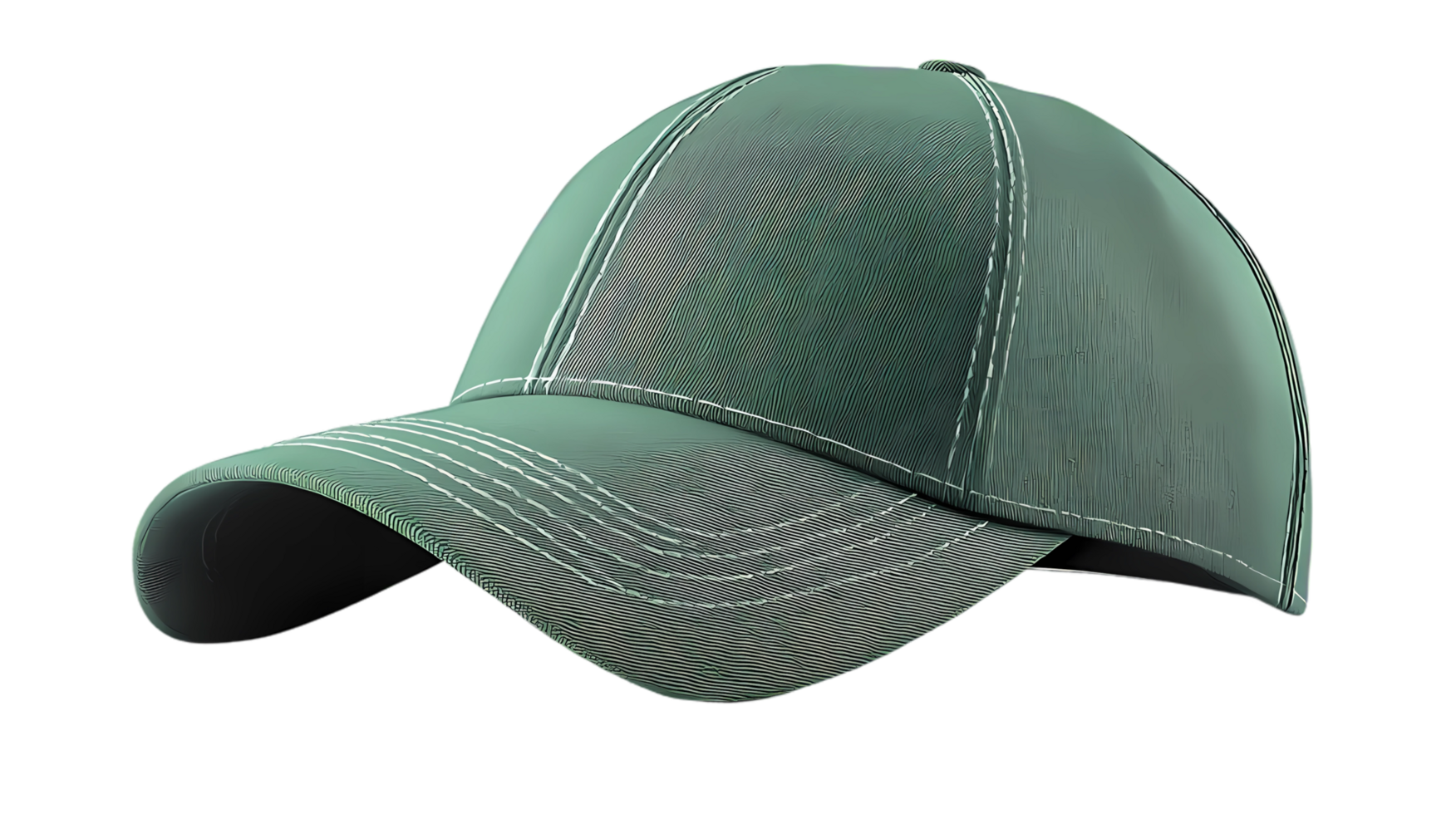 a green baseball cap on a transparent background png