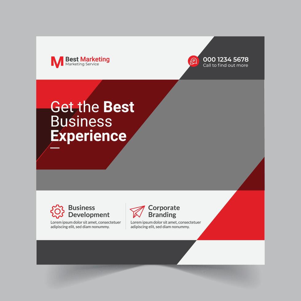 Simplify Social Media Design with Business Post Templates vector