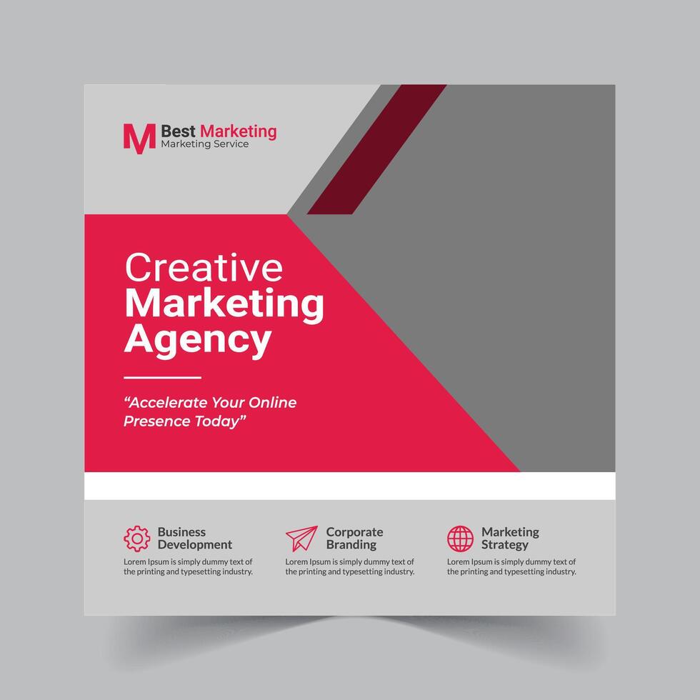 Create Consistent Branding with Social Media Post Templates vector