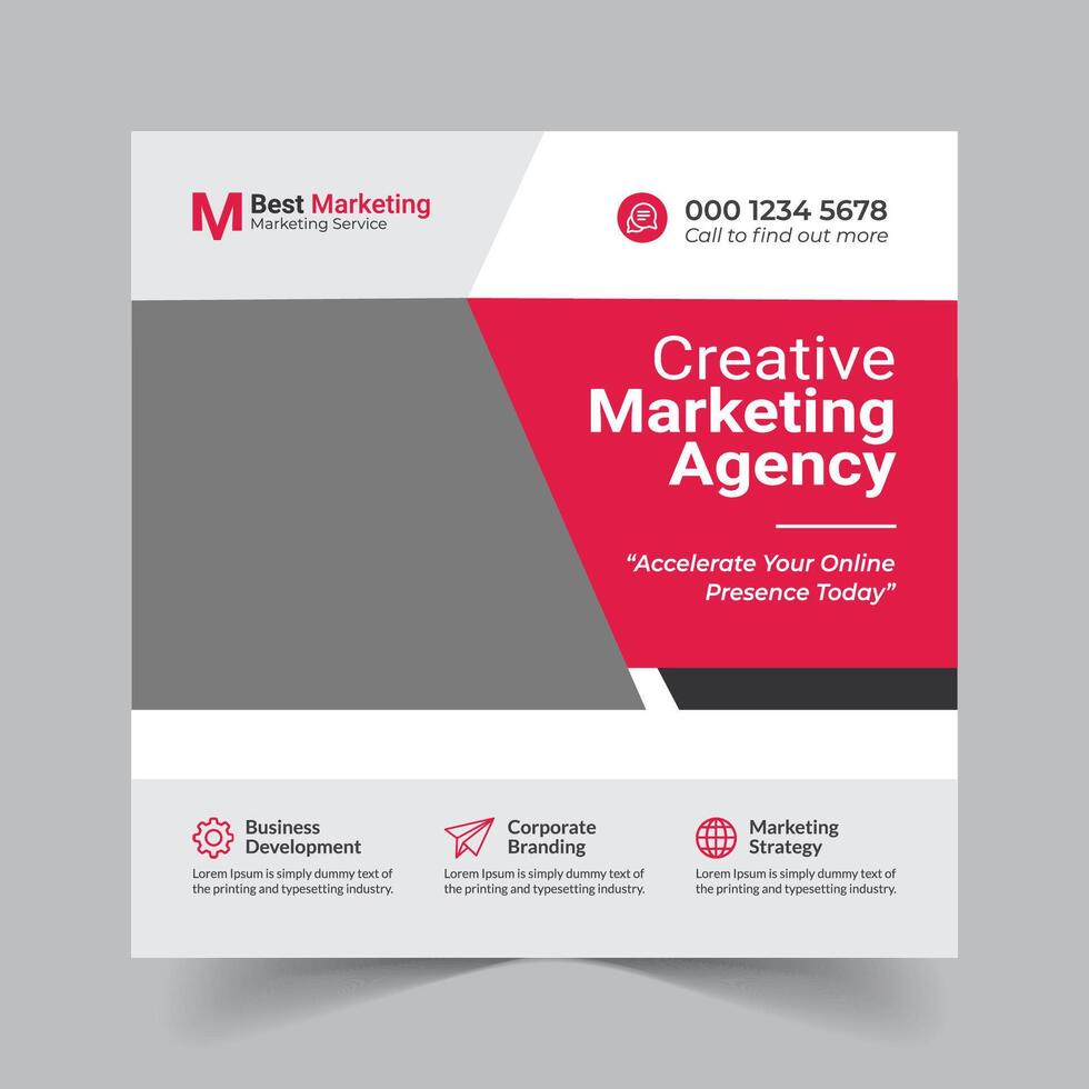 Create Stunning Business Social Media Posts with This Template vector
