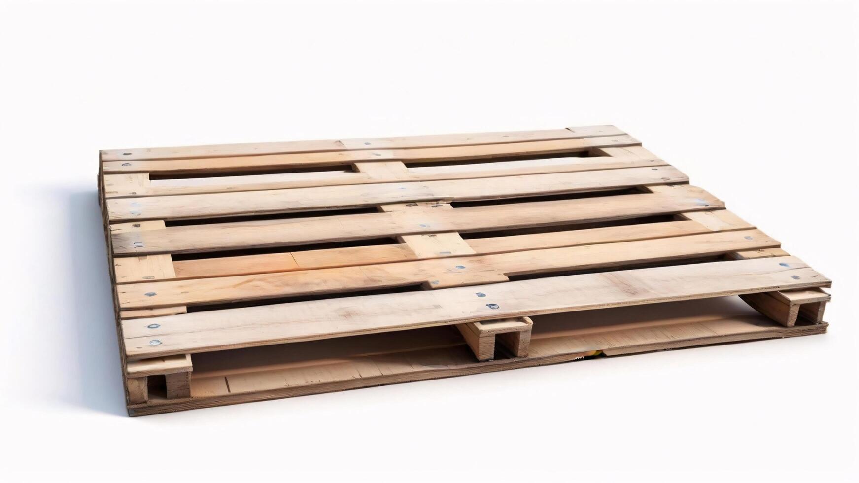 Wooden pallet isolated on white background. photo