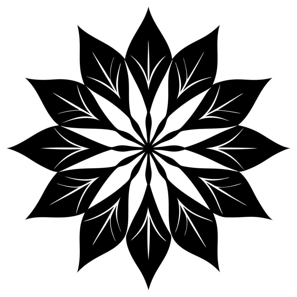 Intricate Mandala Silhouette Artwork for Digital Downloads and Printable Designs vector