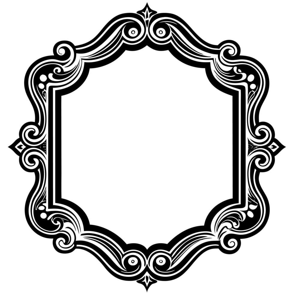 Ornate Corner Frame Silhouettes for Artistic and Retro Design Projects vector