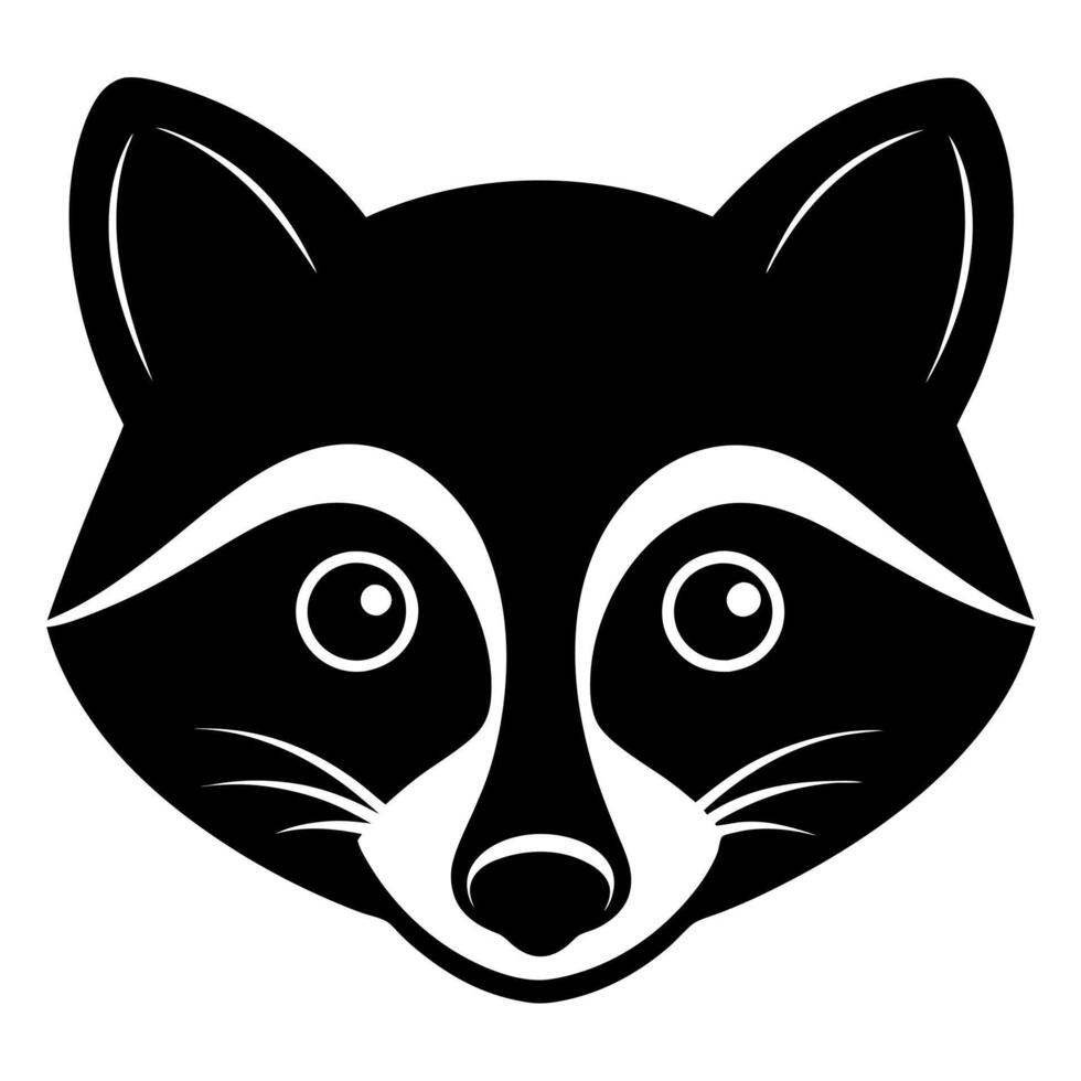 Cute Raccoon Silhouette Drawing for Digital Design and Graphics vector