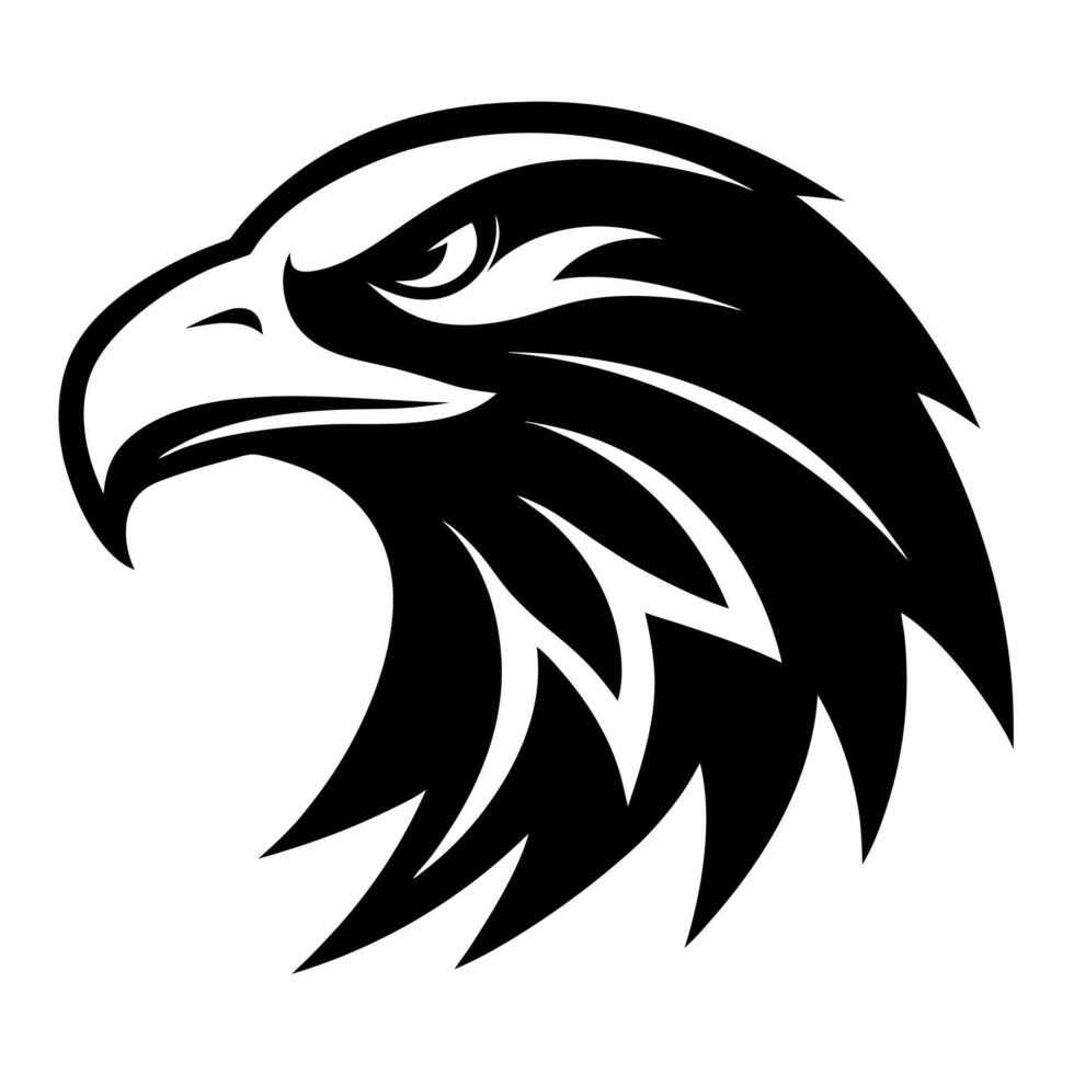 Majestic Eagle Head Silhouette for Logo and Branding vector