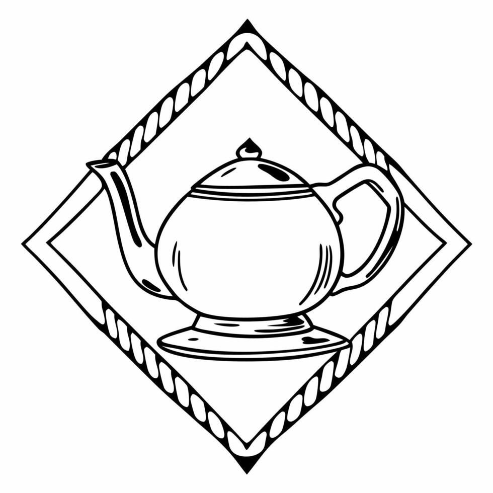 Simple and Stylish Teapot Design for Unique Logo Creations vector