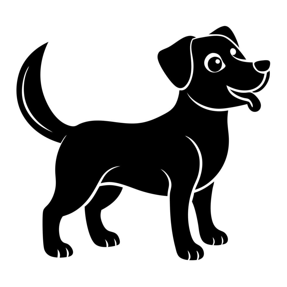 Cute Dog Silhouette Graphic for Print, Logos, and Web Design vector