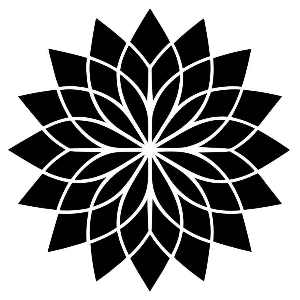 Stunning Mandala Silhouette Design for Creative Projects and Artistic Expression vector