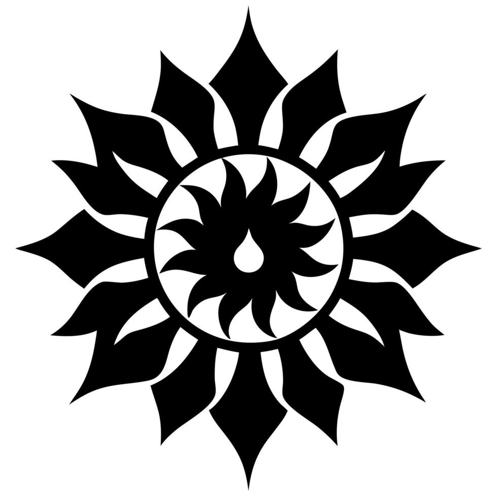 Stunning Mandala Silhouette Illustration for Craft Projects vector
