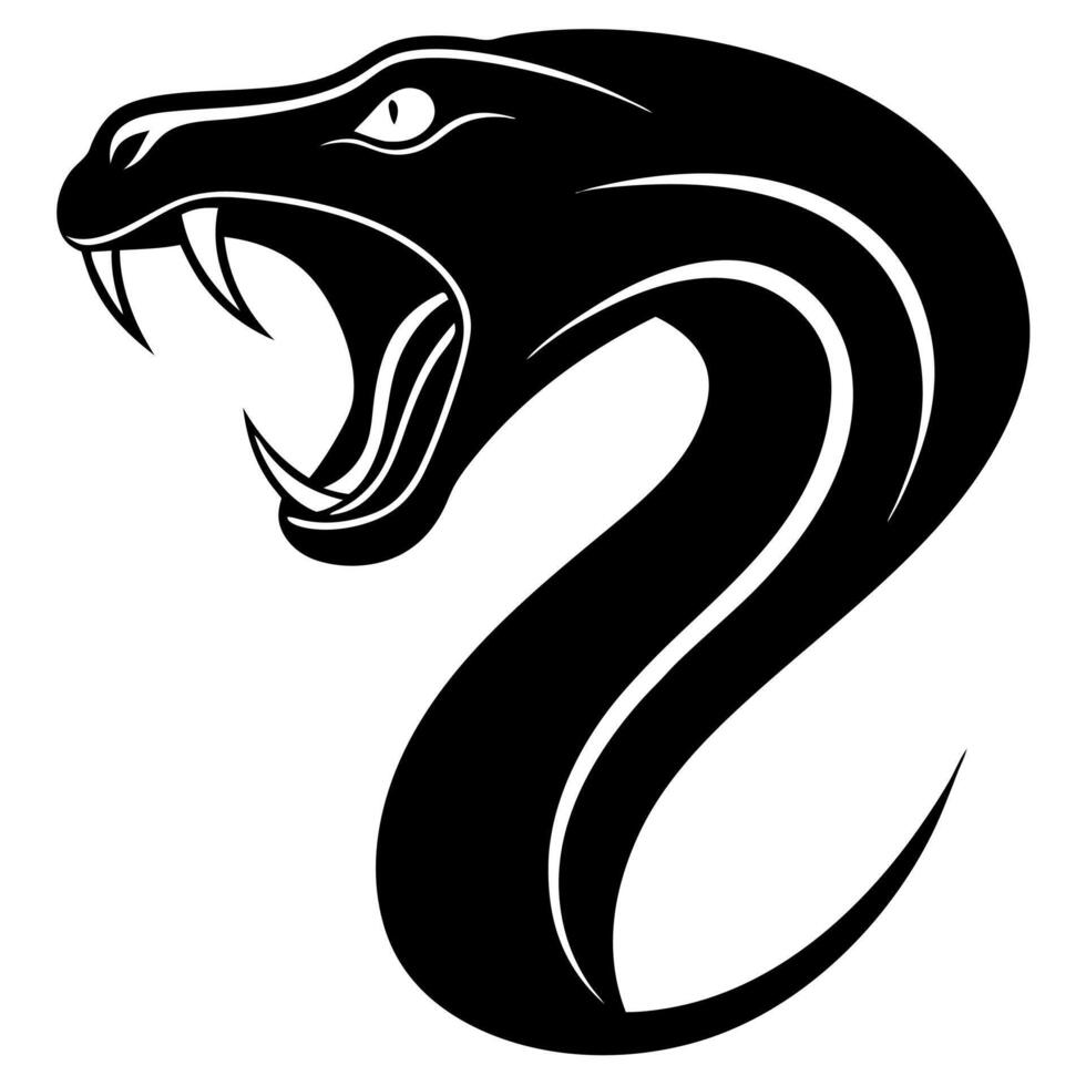 Snake head logo design vector