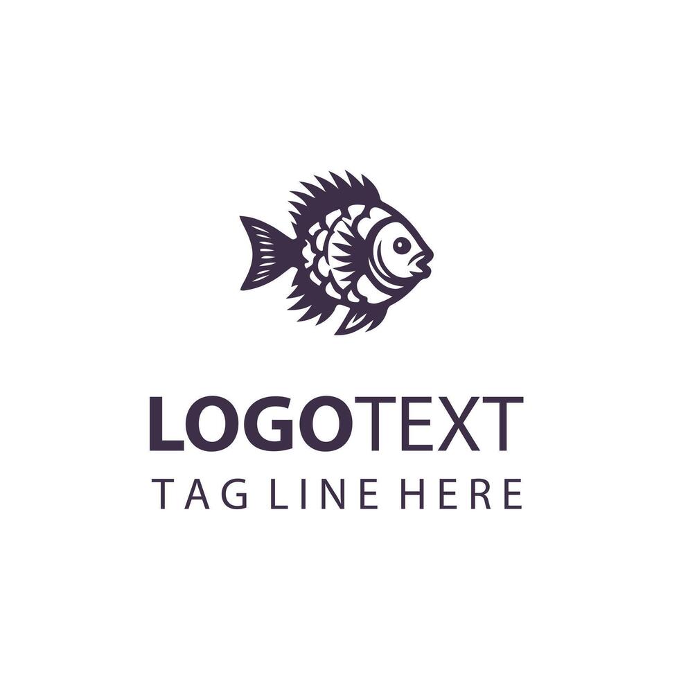 Aqua Tide Fish Logo vector