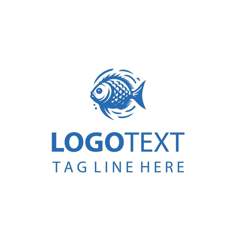 Aqua Marine Fishery Logo vector
