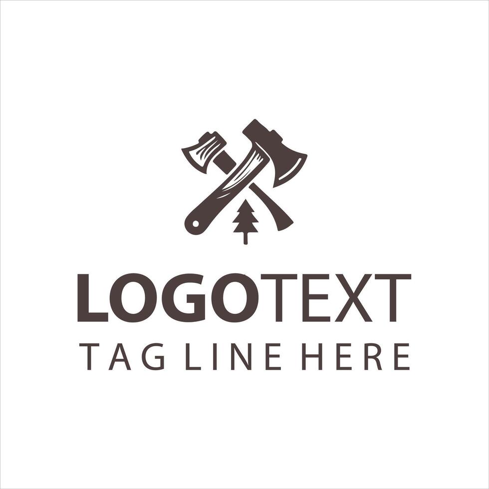 Iron Blade Axe logo vector