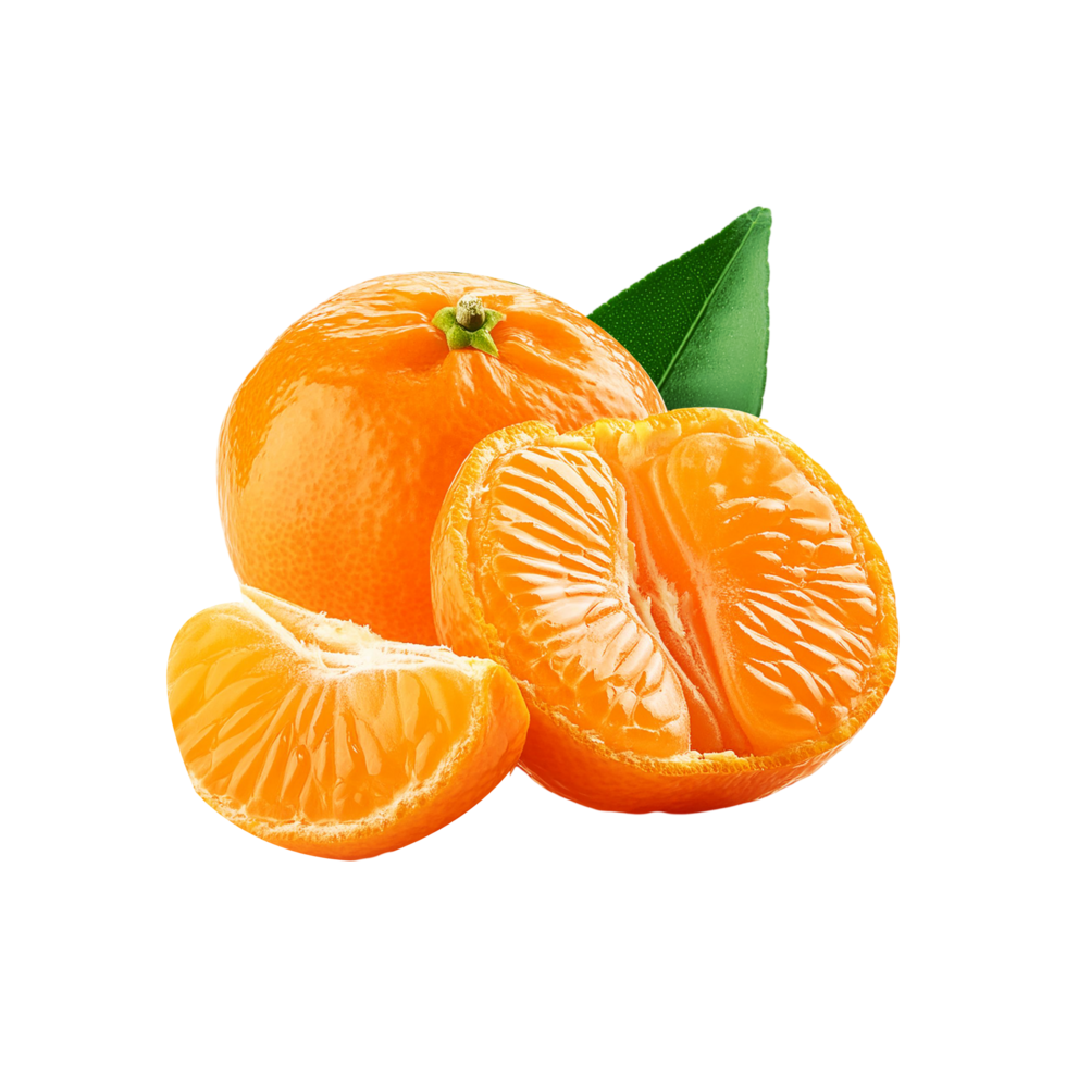 Mandarin orange fruit on transparent background png