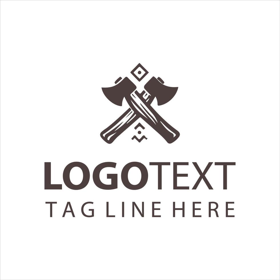 Wolf Edge Axe logo vector