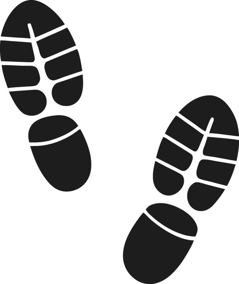 Shoe Footprint Silhouette Illustration vector