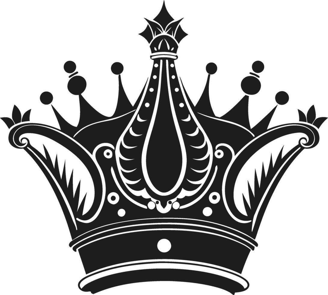 Elegant Royal Crown Silhouette vector