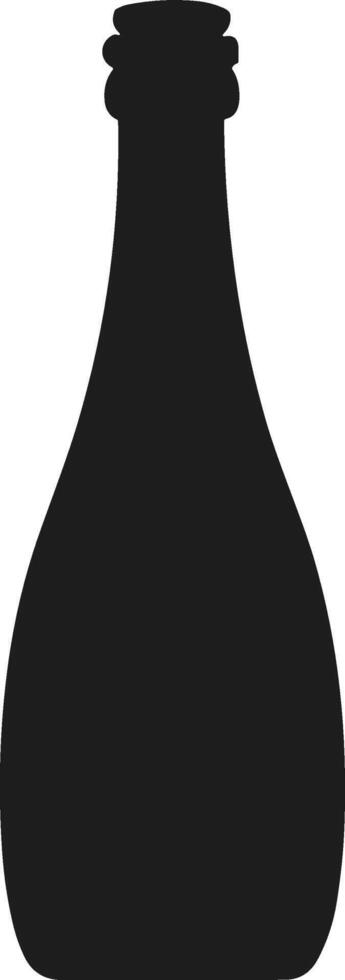 Minimalistic Champagne Bottle Silhouette Illustration for Celebrations vector