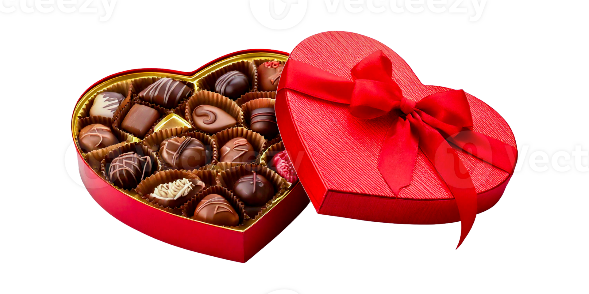 a box of chocolates with a red heart-shaped box with a red heart-shaped box of chocolates. png