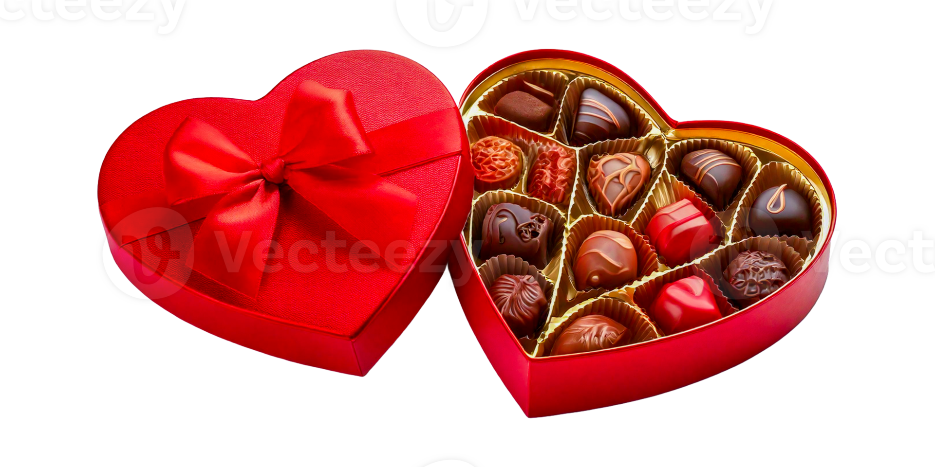 a heartshaped box of chocolates with a red box of chocolates. png