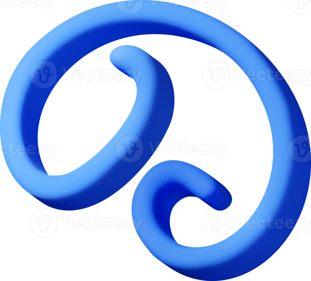 3d blue spiral confetti, colorful serpentine ribbon png