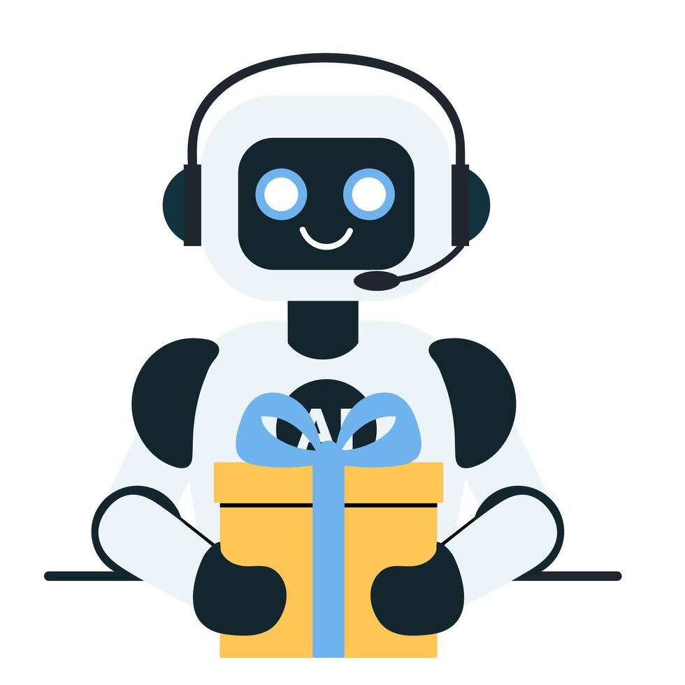 The chat bot gives a gift vector
