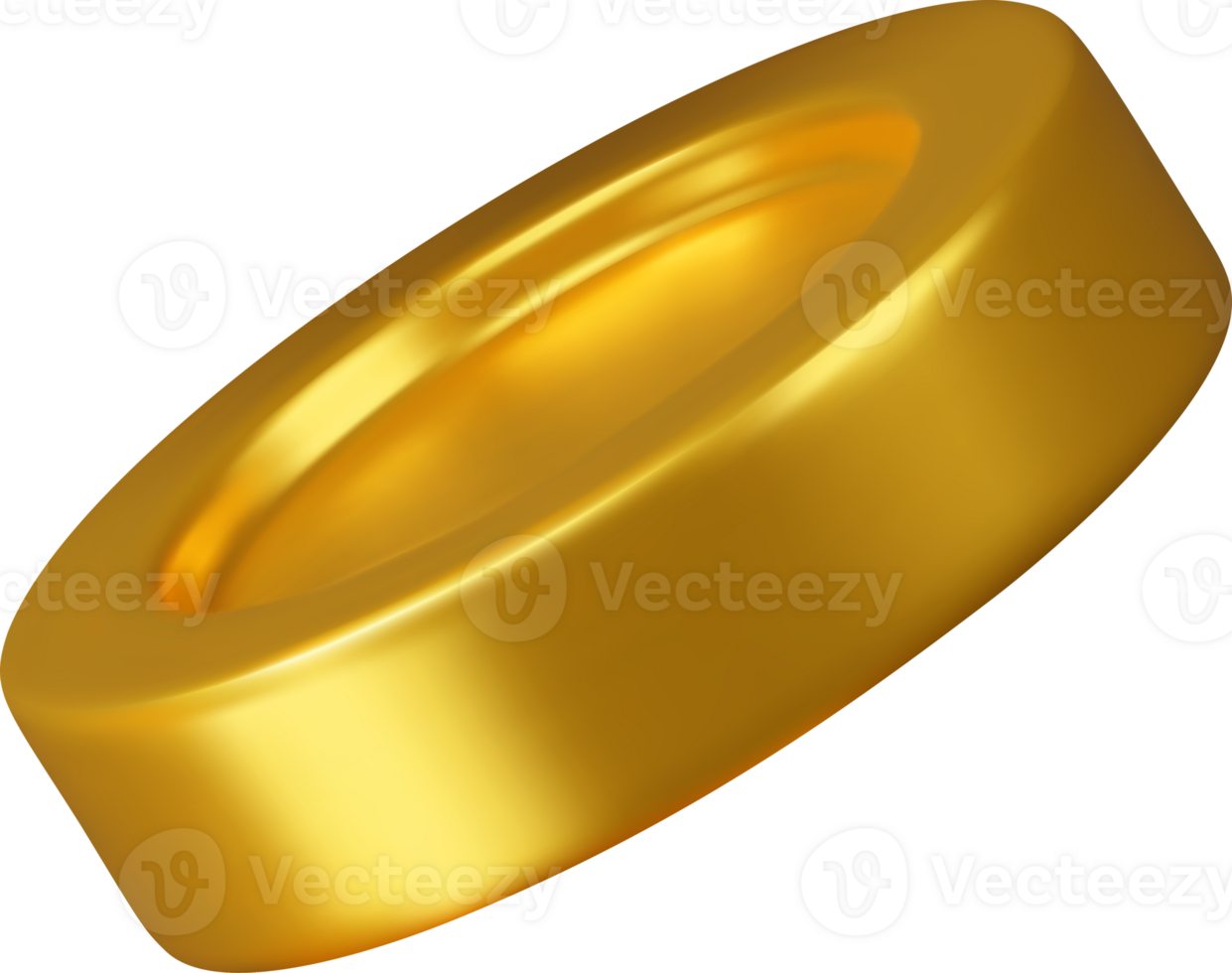 3D Shiny Gold Coin Icon png