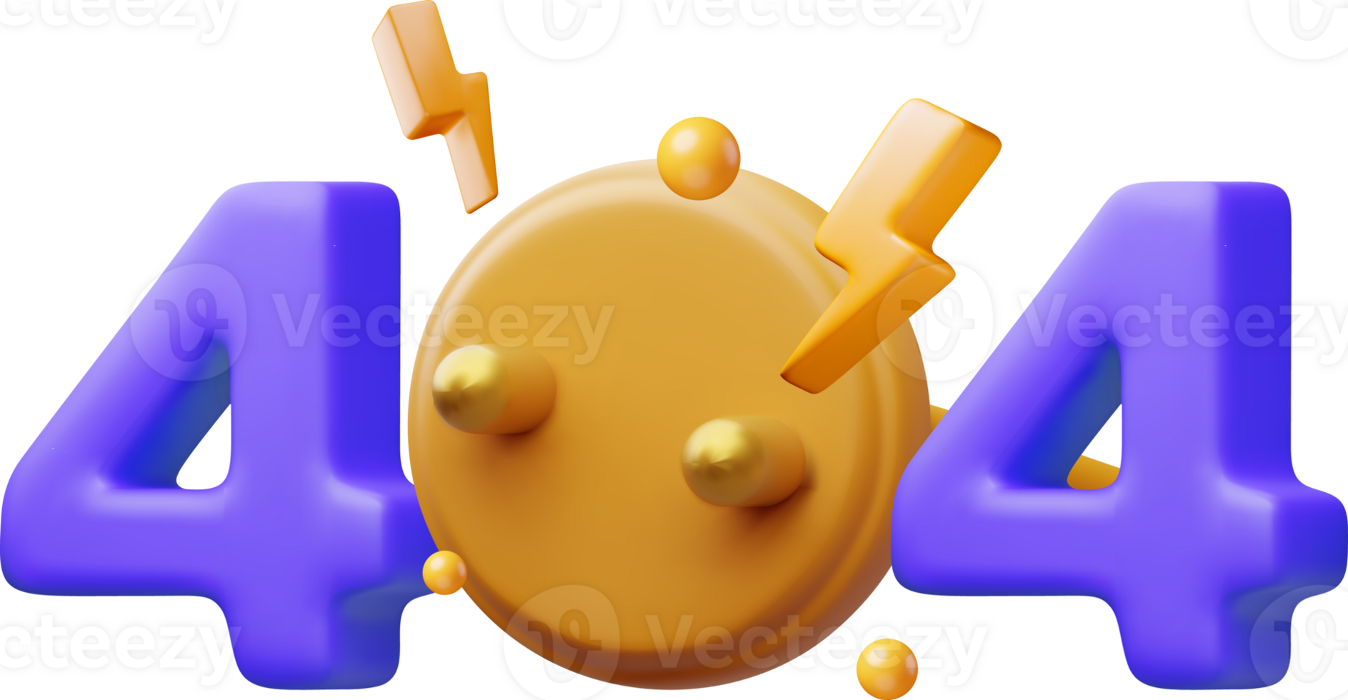 3D electric plug with 404 digits png