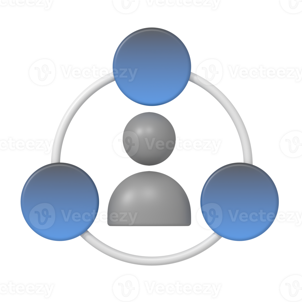 Profile connected of the team work png