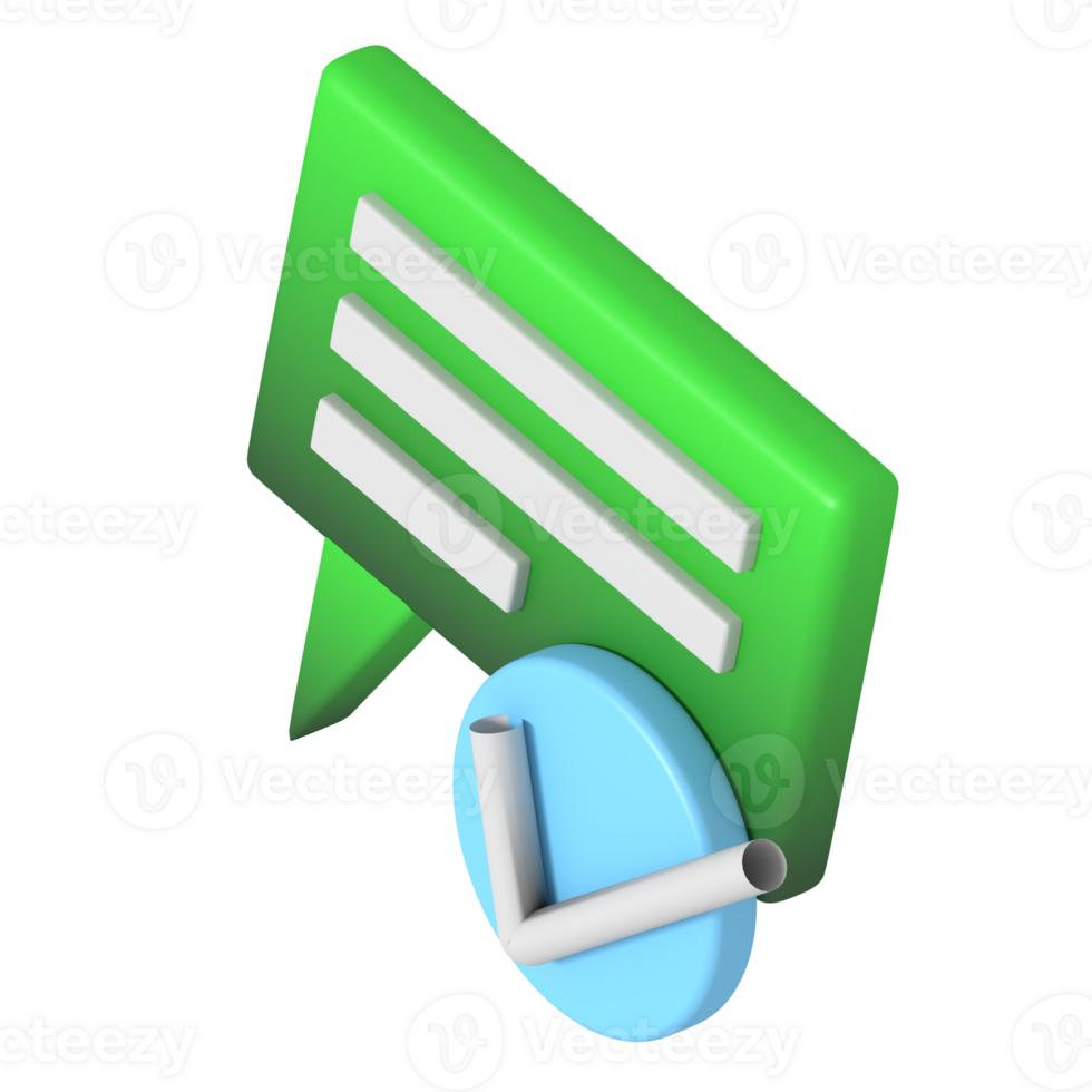 Social media chatting checklist of isometric style png
