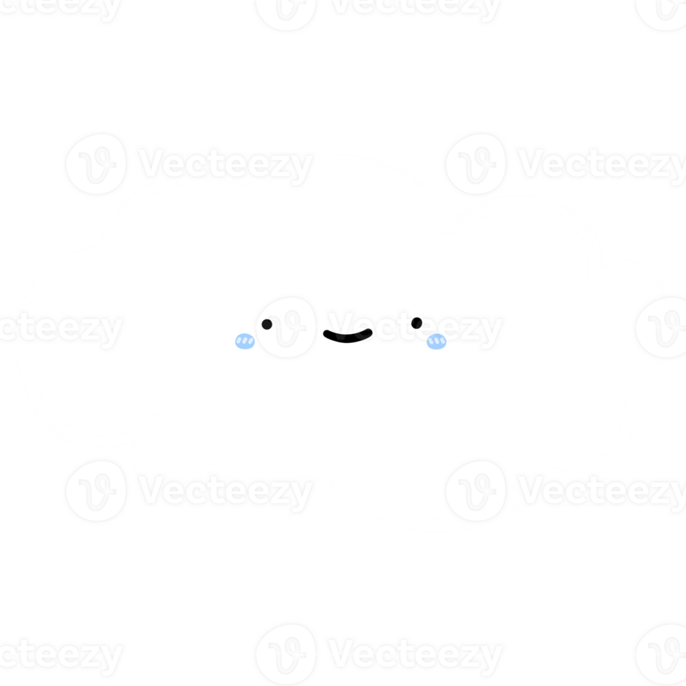 Cute Cloud Mascot Character Kawaii Cartoon White Cloud Cartoon illustration Cloud Hand Drawn Cute Cloud Weather Element Weather Drawing Cloud Emoji Cloud Emoticon Kawaii Cloud png