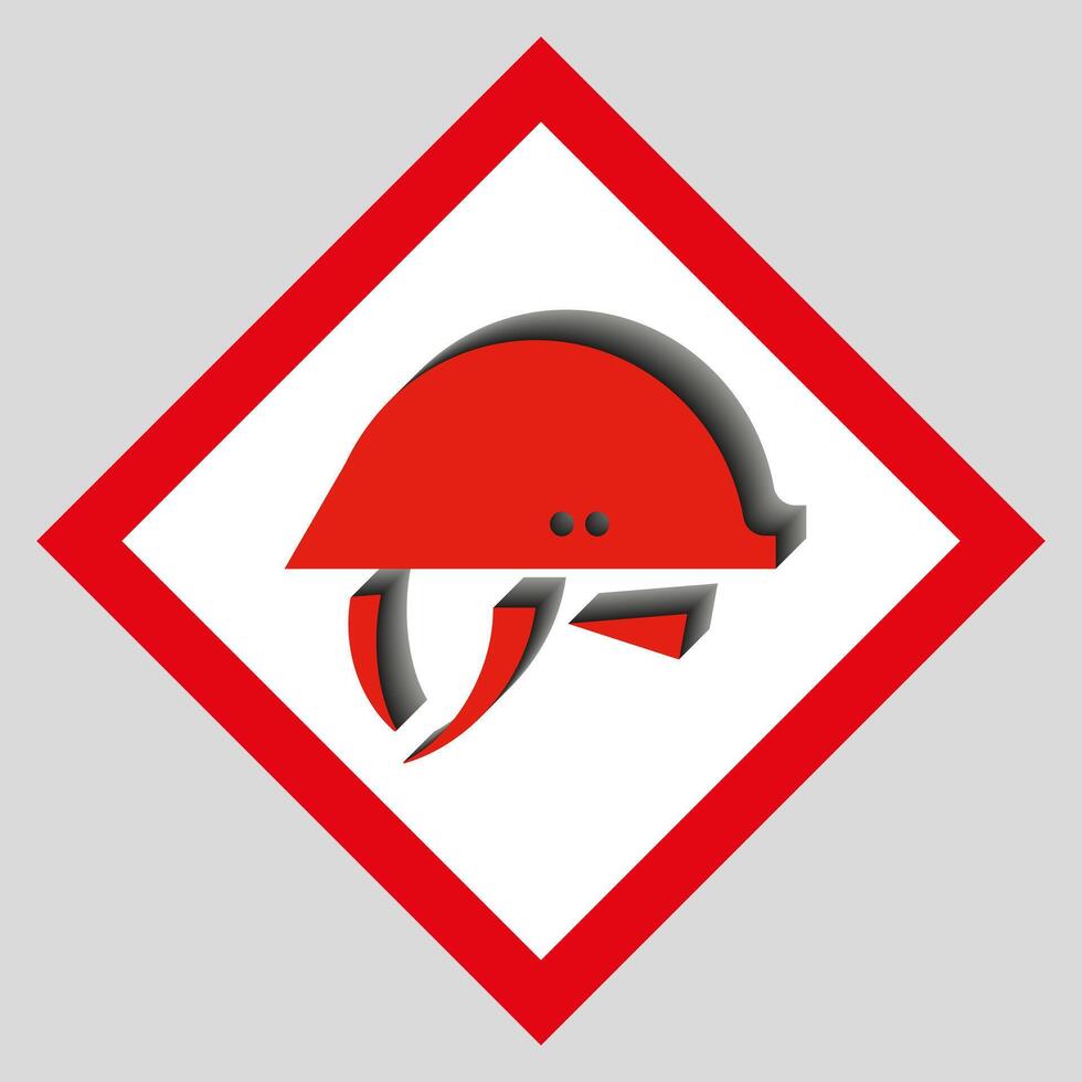 Danger of falling debris from a height. Physical hazard signs. Danger sticker. vector