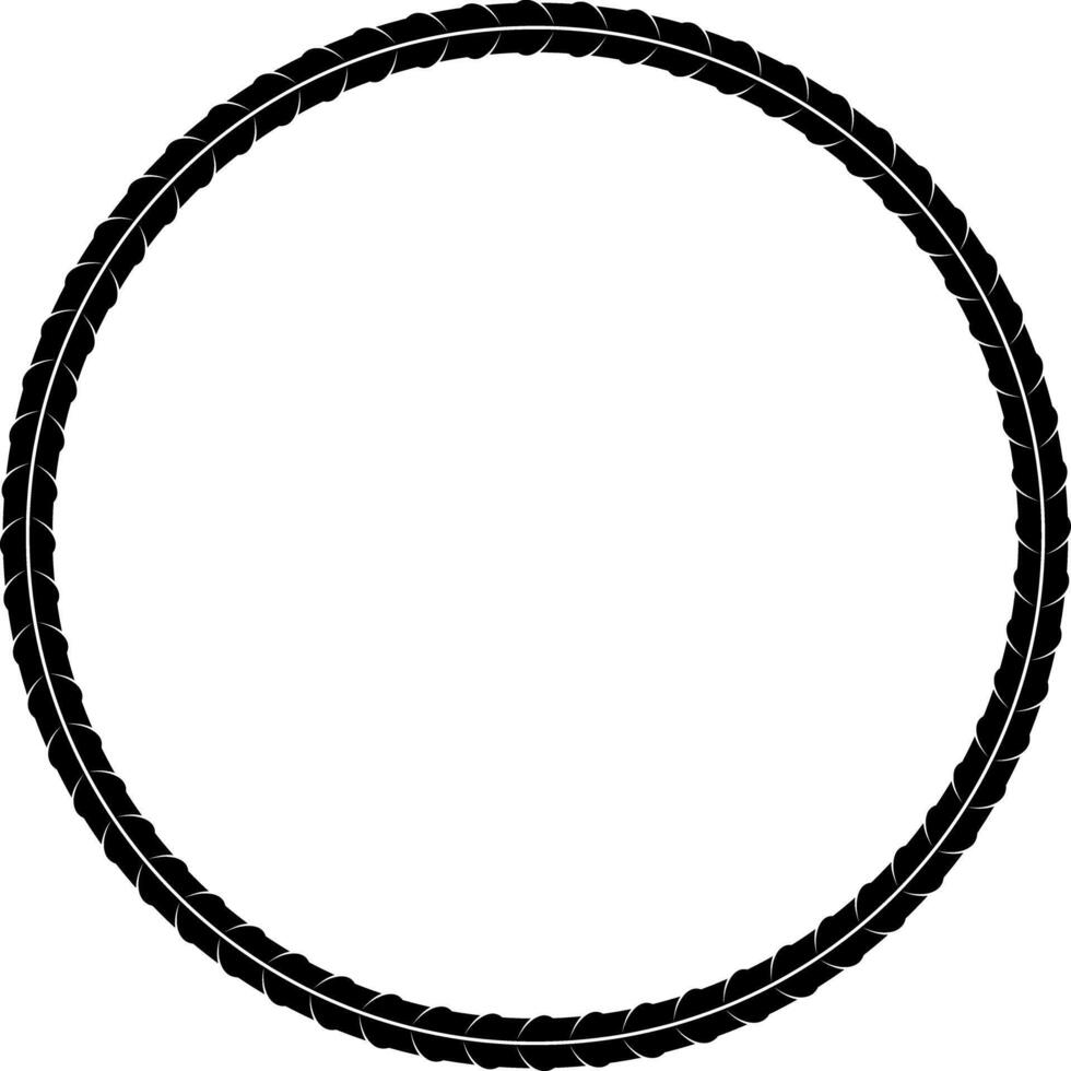Rebar circular frame with copy space for text or design vector