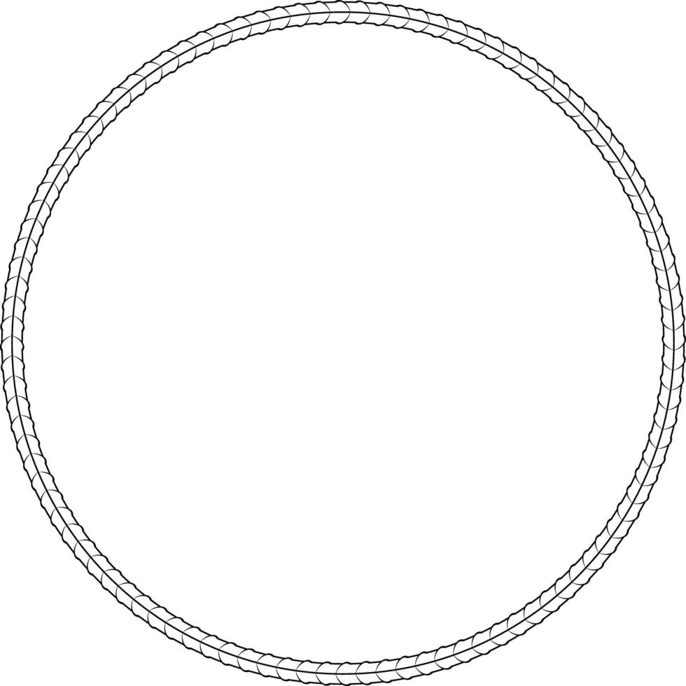 circular rebar frame outline with copy space for text or design vector