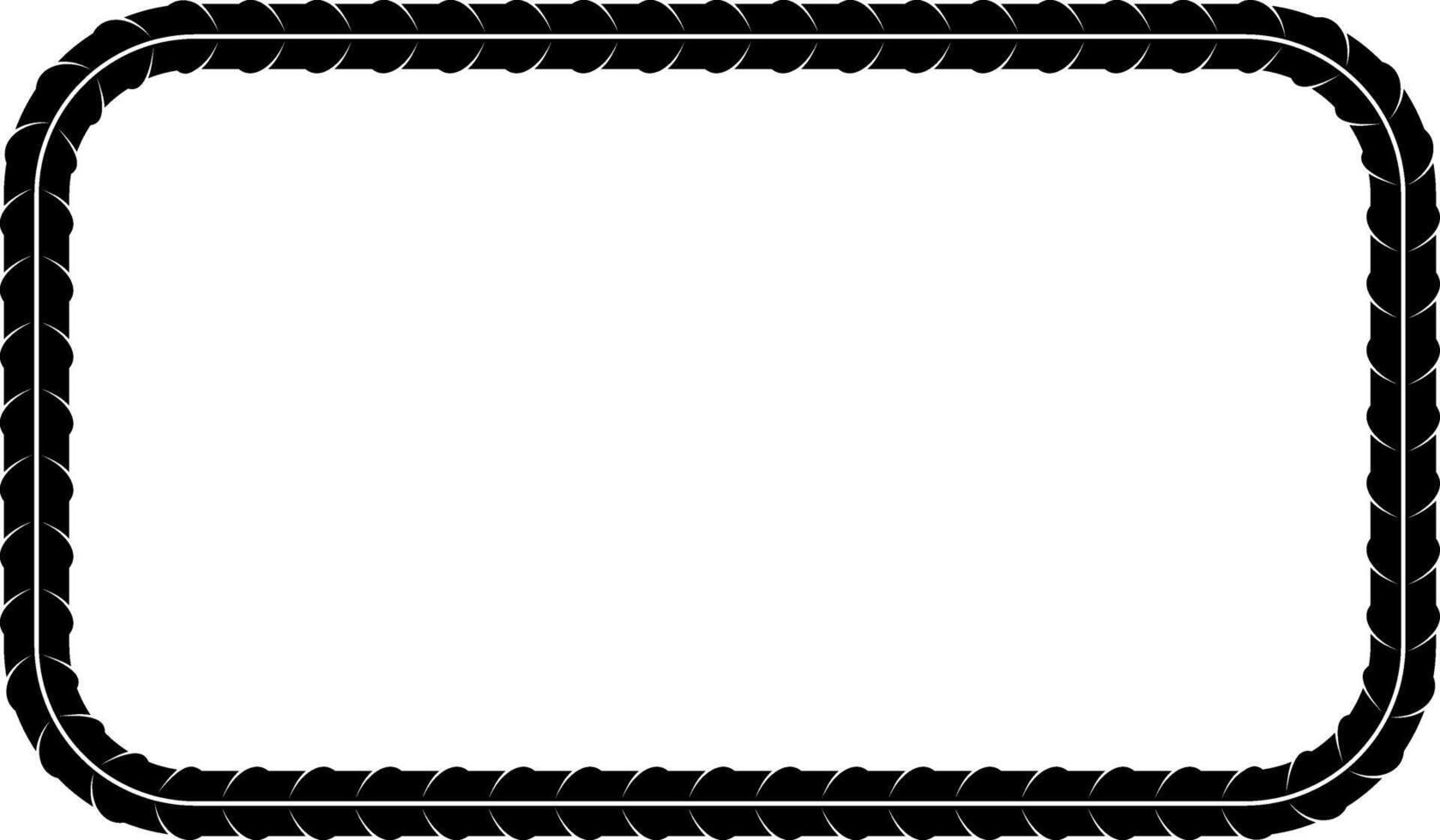 Rebar rectangle frame with copy space for text or design vector